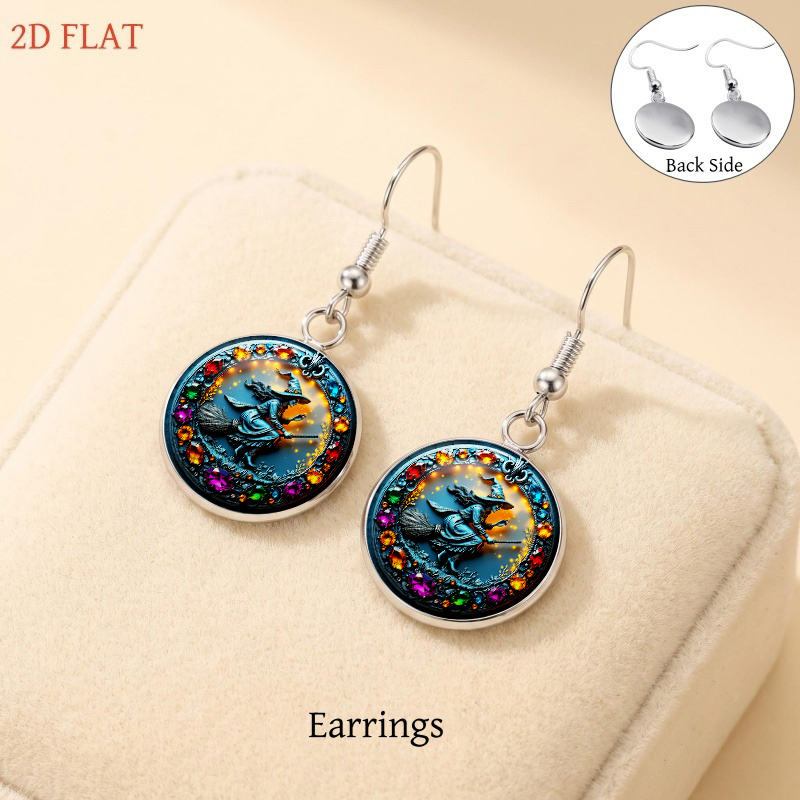 5pc Halloween Witch-Themed Jewelry Set, Festive Accessories